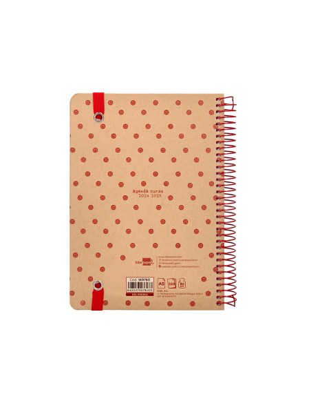 Agenda escolar liderpapel ano 24 25 escolar classic smile dia pagina a5 tetra