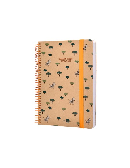 Agenda escolar liderpapel ano 24 25 escolar classic surtido dia pagina a5 papel fsc banda elastica