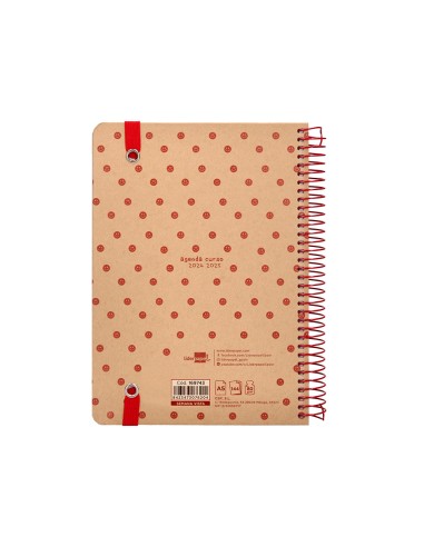 Agenda escolar liderpapel ano 24 25 escolar classic smile semana vista a5 papel fsc banda elastica