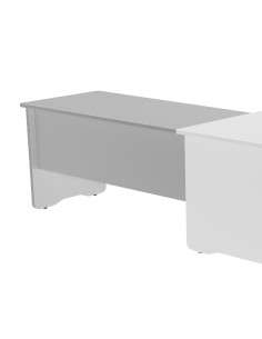Ala para mesa rocada serie work 60x100 cm derecha o izquierda acabado ab02 aluminio gris