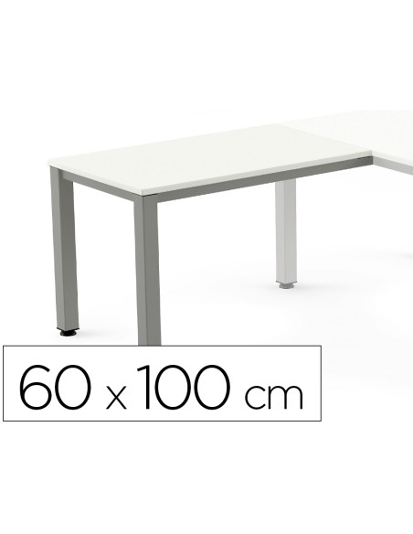 Ala para mesa rocada serie executive 60x100 cm derecha o izquierda acabado ad04 aluminio blanco Ala para mesa rocada serie executive 60x100 cm derecha o izquierda acabado ad04 aluminio blanco