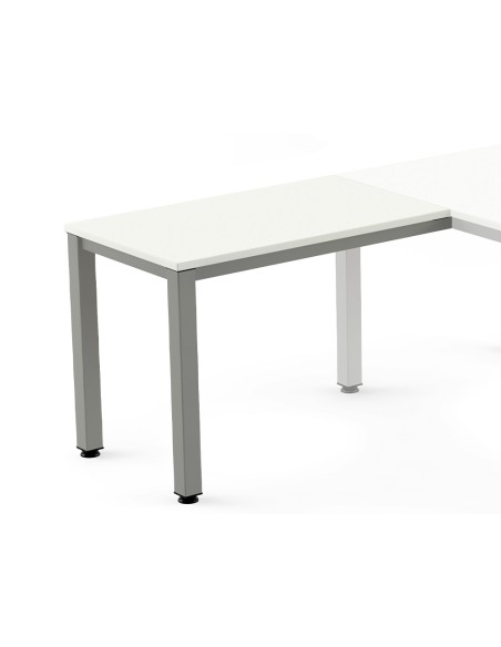 Ala para mesa rocada serie executive 60x100 cm derecha o izquierda acabado ad04 aluminio blanco Ala para mesa rocada serie executive 60x100 cm derecha o izquierda acabado ad04 aluminio blanco
