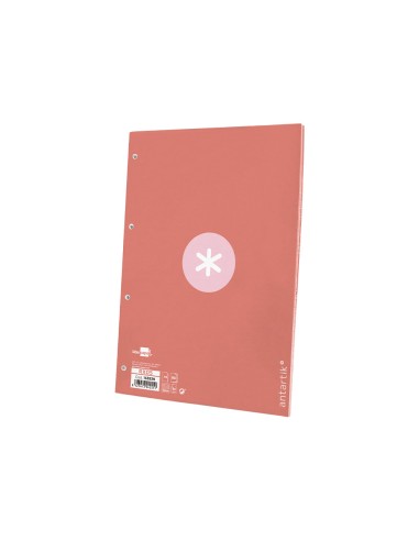 Recambio a4 antartik 80 hojas 90g m2 cuadro 5 mm 4 taladros 1 banda marco color rosa