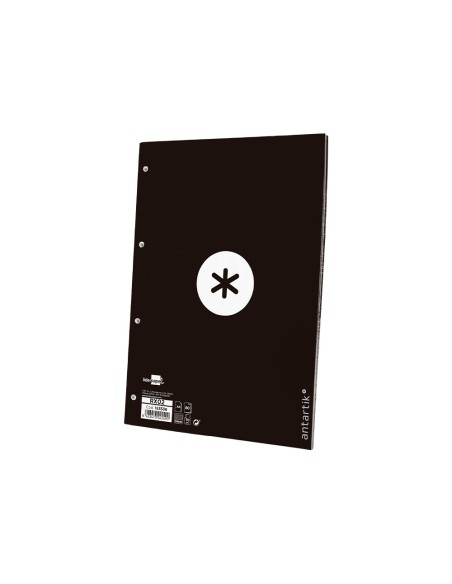 Recambio a4 antartik 80 hojas 90g m2 cuadro 5 mm 4 taladros 1 banda marco color negro