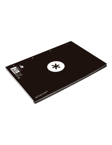 Recambio a4 antartik 80 hojas 90g m2 cuadro 5 mm 4 taladros 1 banda marco color negro