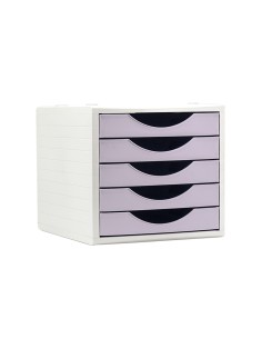 Fichero cajones de sobremesa archivo 2000 5 cajones color lavanda pastel 270x340x260 mm