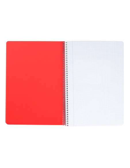 Cuaderno espiral liderpapel a5 wonder tapa plastico 80h 90gr cuadro 5mm con margen colores surtidos