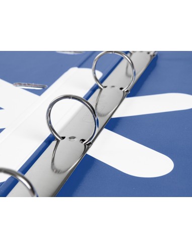 Carpeta con recambio antartik a4 cuadro 5mm forrada 4 anillas 25mm redondas color azul marino