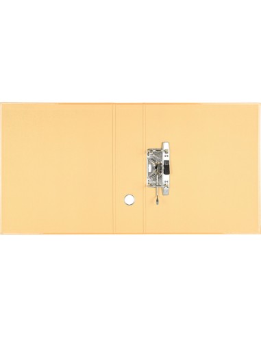 Archivador de palanca liderpapel a4 color system forrado sin rado lomo 80 mm melocoton compresor metalico