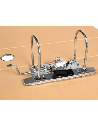 Archivador de palanca liderpapel a4 color system forrado sin rado lomo 80 mm melocoton compresor metalico