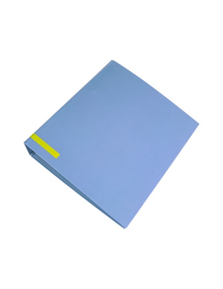 Archivador de palanca liderpapel a4 color system forrado sin rado lomo 80 mm celeste compresor metalico