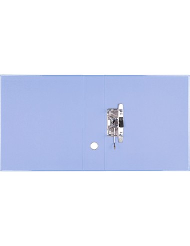 Archivador de palanca liderpapel a4 color system forrado sin rado lomo 80 mm celeste compresor metalico