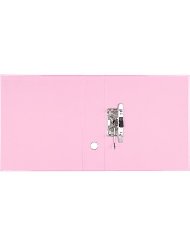 Archivador de palanca liderpapel a4 color system forrado sin rado lomo 80 mm rosa compresor metalico