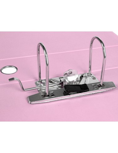 Archivador de palanca liderpapel a4 color system forrado sin rado lomo 80 mm rosa compresor metalico