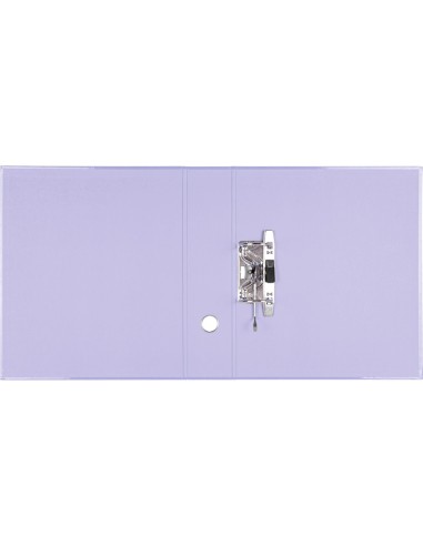 Archivador de palanca liderpapel a4 color system forrado sin rado lomo 80 mm lavanda compresor metalico