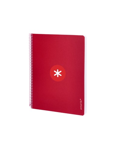 Cuaderno espiral liderpapel a4 micro antartik tapa dura 80h 100gr cuadro 5mm sin banda4 taladros color frambuesa