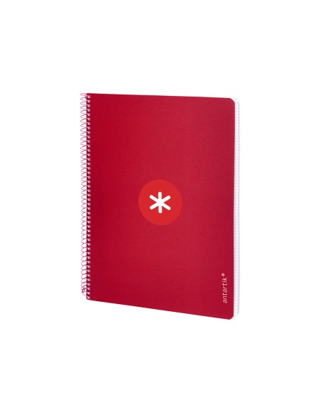 Cuaderno espiral liderpapel a4 micro antartik tapa dura 80h 100gr cuadro 5mm sin banda4 taladros color frambuesa