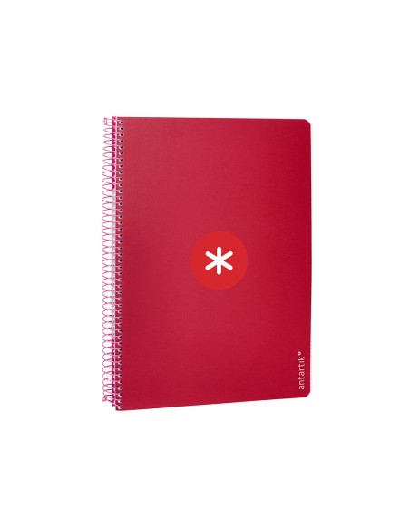 Cuaderno espiral liderpapel a4 micro antartik tapa dura 80h 100gr cuadro 5mm sin banda4 taladros color frambuesa