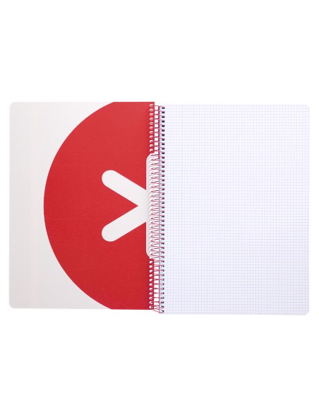 Cuaderno espiral liderpapel a4 micro antartik tapa dura 80h 100gr cuadro 5mm sin banda4 taladros color frambuesa