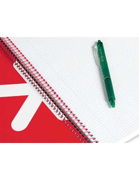 Cuaderno espiral liderpapel a4 micro antartik tapa dura 80h 100gr cuadro 5mm sin banda4 taladros color frambuesa