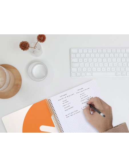 Cuaderno espiral liderpapel a4 micro antartik tapa dura 80h 100gr cuadro 5mm sin banda4 taladros color mostaza