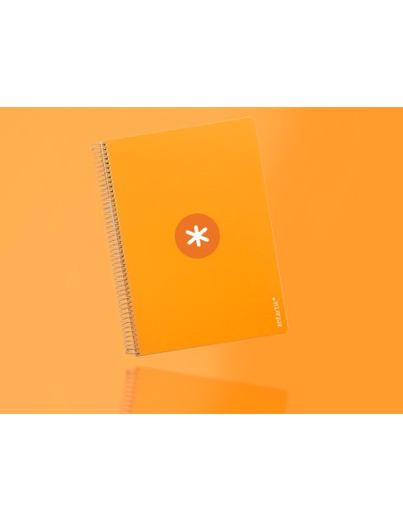 Cuaderno espiral liderpapel a4 micro antartik tapa dura 80h 100gr cuadro 5mm sin banda4 taladros color mostaza