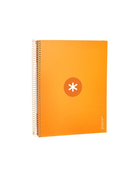 Cuaderno espiral a4 micro antartik tapa forrada120h 100 gr horizontal 5 banda4 taladros color mostaza