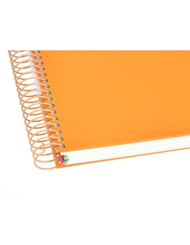 Cuaderno espiral a4 micro antartik tapa forrada120h 100 gr horizontal 5 banda4 taladros color mostaza