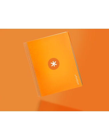 Cuaderno espiral a4 micro antartik tapa forrada120h 100 gr horizontal 5 banda4 taladros color mostaza
