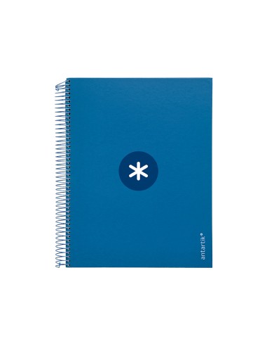 Cuaderno espiral a4 micro antartik tapa forrada120h 100 gr horizontal 5 banda4 taladros color azul oscuro