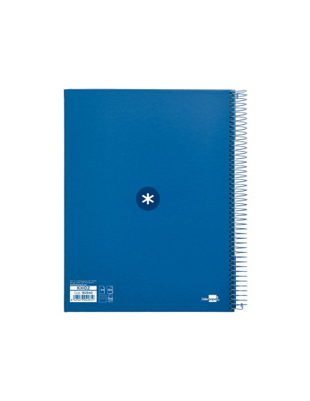 Cuaderno espiral a4 micro antartik tapa forrada120h 100 gr horizontal 5 banda4 taladros color azul oscuro