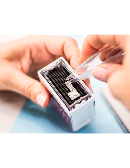 Sello marcador de ropa colop mine tipo 4mm tinta especial para textil 50 lavados en frio y 25 en caliente