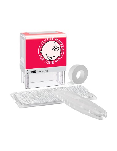 Sello marcador de ropa colop mine tipo 4mm tinta especial para textil 50 lavados en frio y 25 en caliente