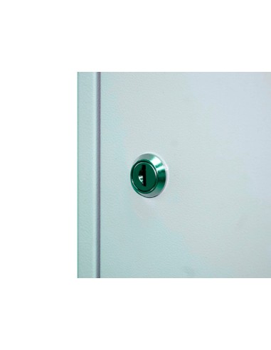 Taquilla metalica simonlocker 2 puertas con cerradura respiradero y etiquetero gris gris 1800x500x300 mm