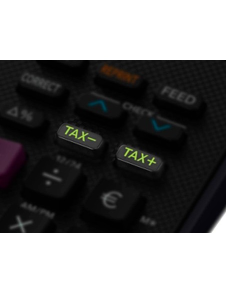 Calculadora casio hr 150rce impresora pantalla lc papel 58 mm impresion bicolor 12 digitos ac dc color negro