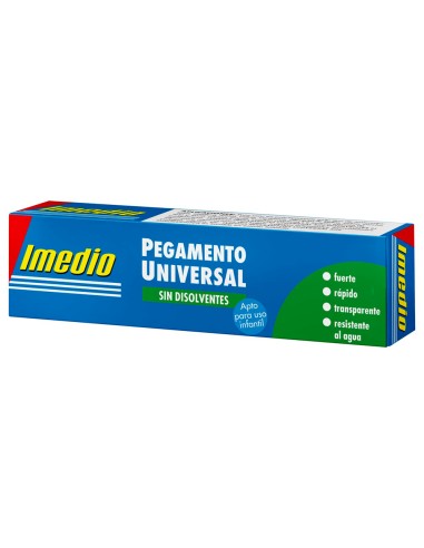 Pegamento imedio universal sin disolventes transparente banda azul 35 ml