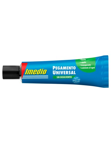 Pegamento imedio universal sin disolventes transparente banda azul 35 ml