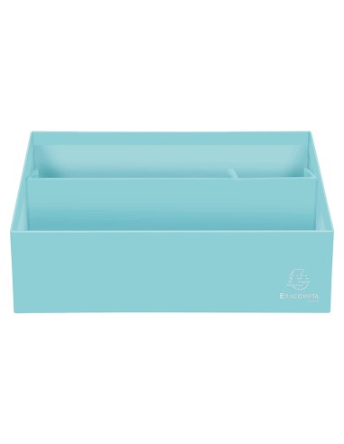 Organizador exacompta aquarel carton forrado 3 compartimentos colores pastel surtidos 250x100x140 mm