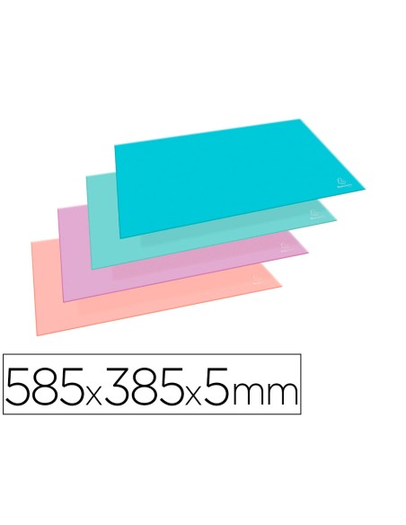 Vade de sobremesa exacompta aquarel carton forrado colores pastel surtidos 585x385x5 mm