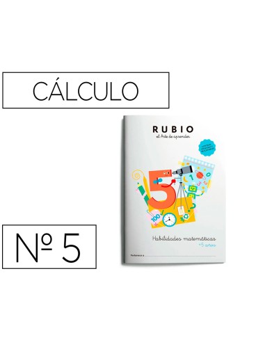 Cuaderno rubio habilidades matematicas 5 anos