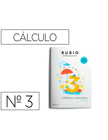 Cuaderno rubio habilidades matematicas 3 anos