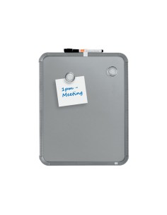 Pizarra nobo magnetica para el hogar acero marco slim plata 280x360 mm