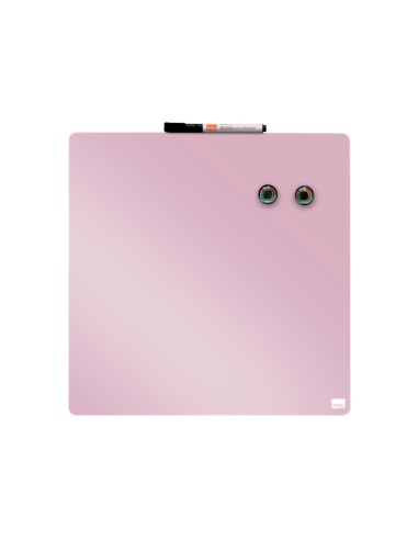 Pizarra nobo magnetica para el hogar color rosa 360x360 mm