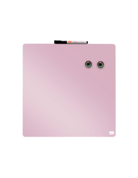 Pizarra nobo magnetica para el hogar color rosa 360x360 mm