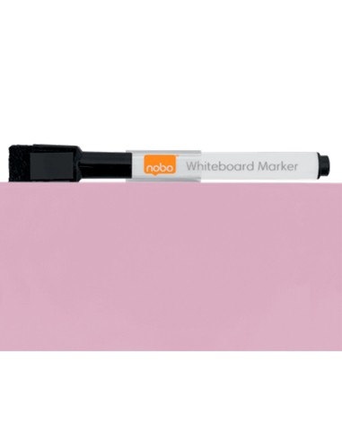 Pizarra nobo magnetica para el hogar color rosa 360x360 mm