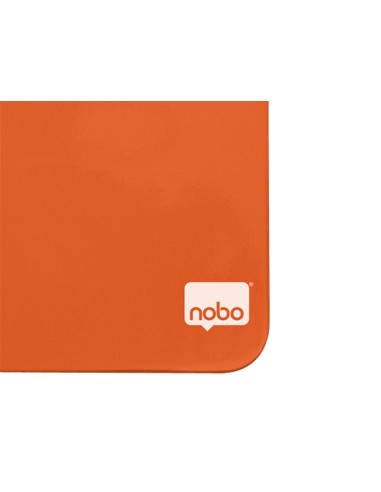 Pizarra nobo magnetica para el hogar color naranja 360x360 mm