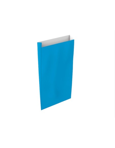 Sobre papel basika celulosa celeste con fuelle m 200x350x60 mm paquete de 25 unidades