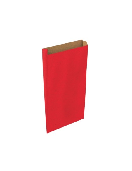 Sobre papel basika kraft rojo con fuelle m 200x350x60 mm paquete de 25 unidades