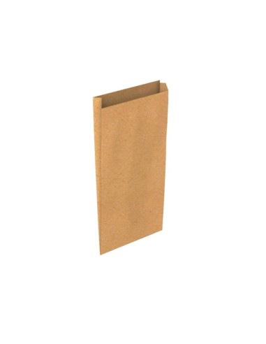 Sobre papel basika kraft natural liso con fuelle s 150x300x60 mm paquete de 25 unidades