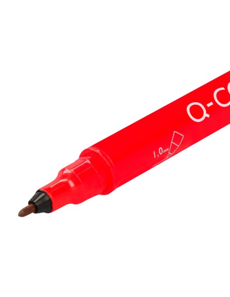 Rotulador q connect marcador permanente doble punta color rojo 04 mm y 1 mm